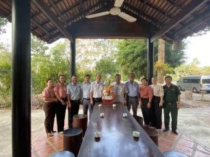 Đoàn công tác của Huyện Tân Biên đến thăm, chúc tết BQL Vườn quốc gia Lò Gò - Xa Mát Nhân dịp Xuân Giáp Thìn 2024.